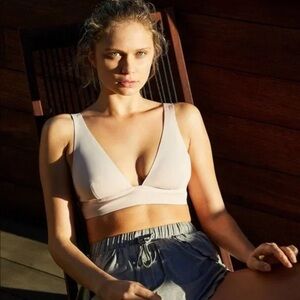 Free people scuba Neo plunge bra light pink small